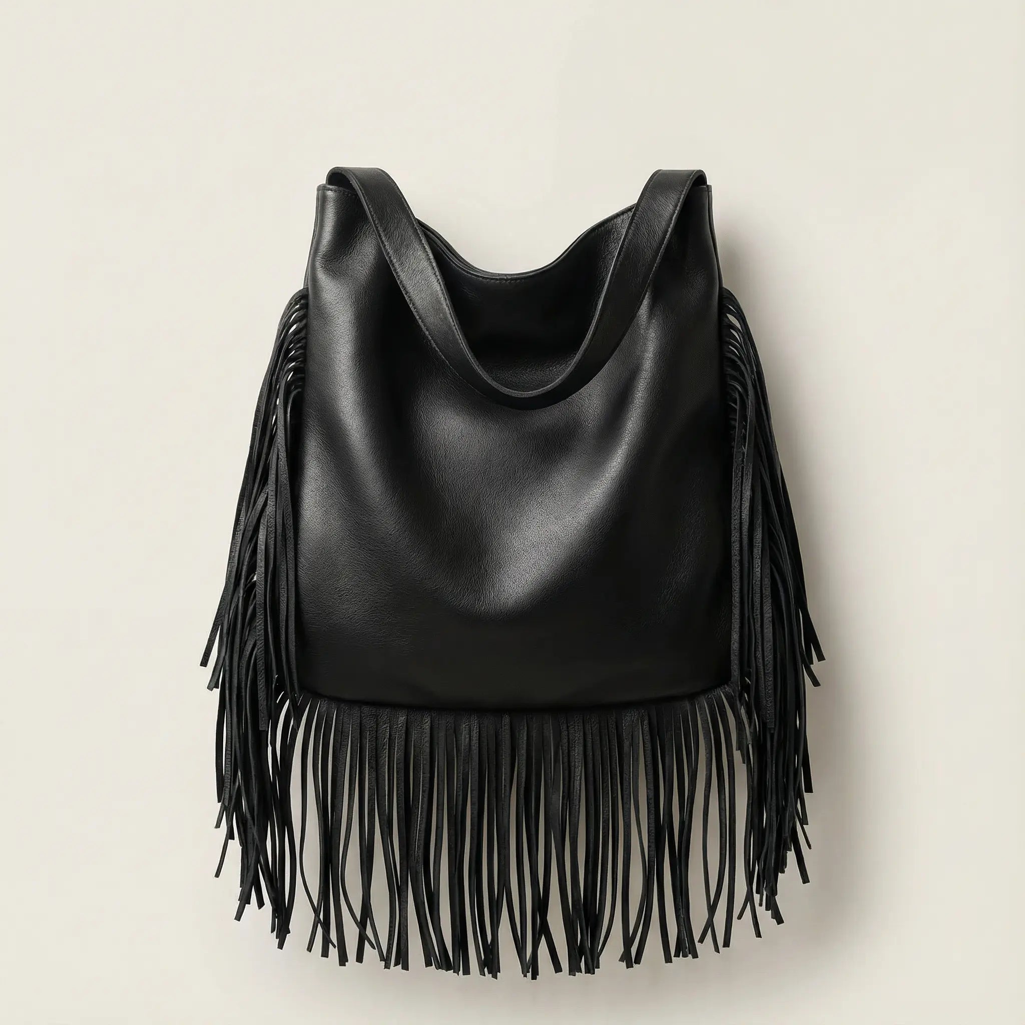 Bravia Black Hair-On Hide Fringe Tote Sangre de Mar