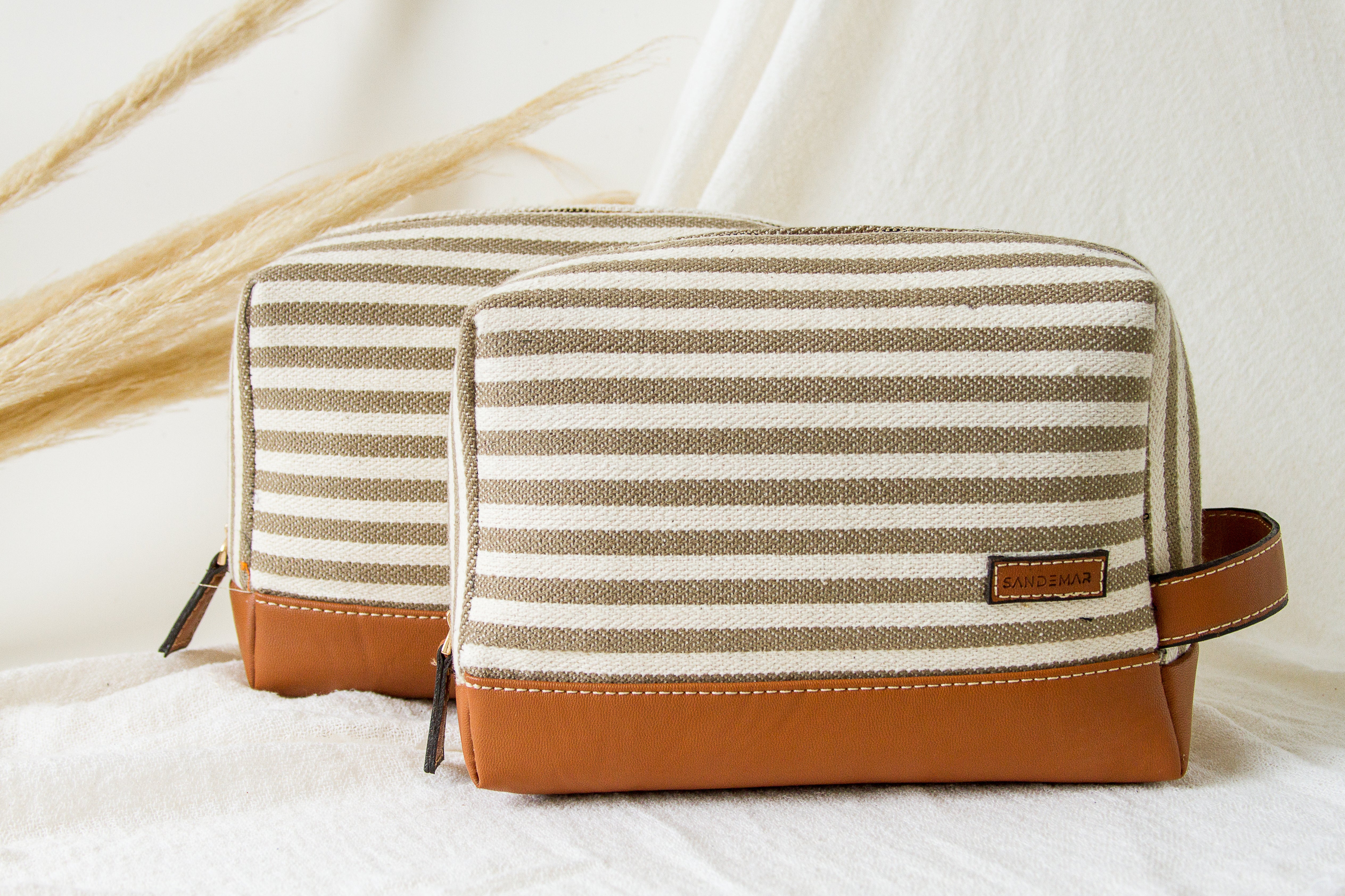 Striped Toiletry Bag
