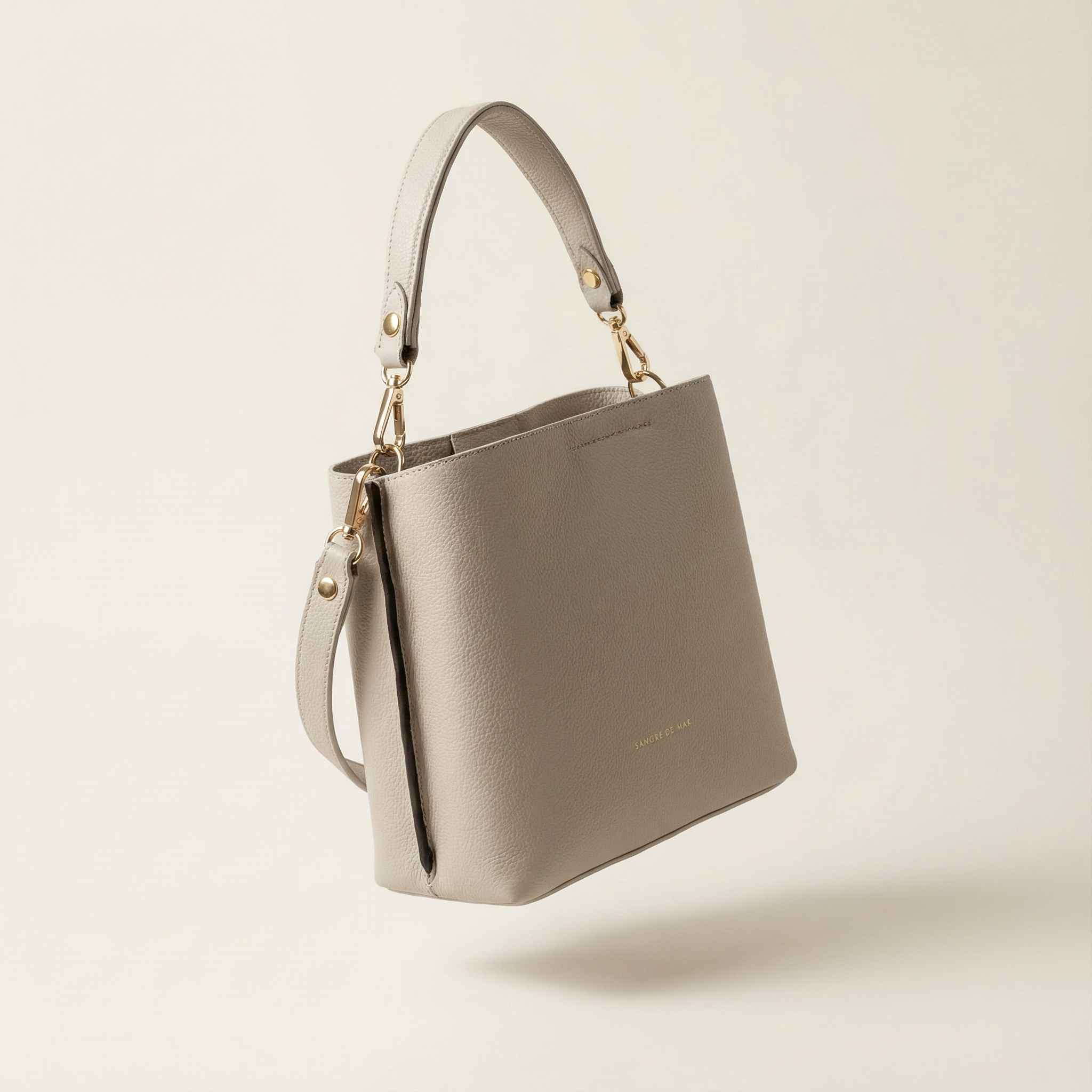 Marina Mini Bucket Leather Bag – Ice