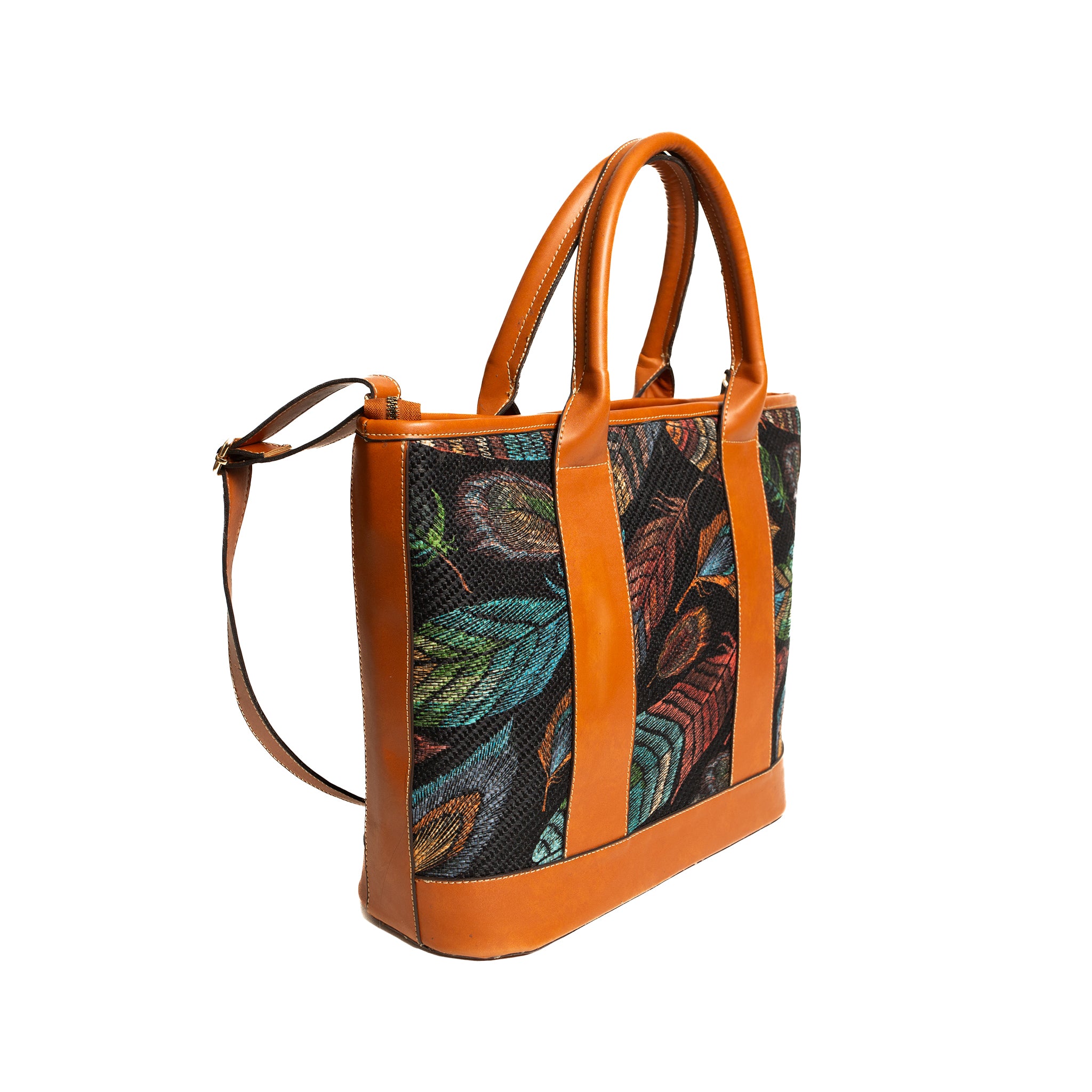 Holbox Tote Tan Feathers