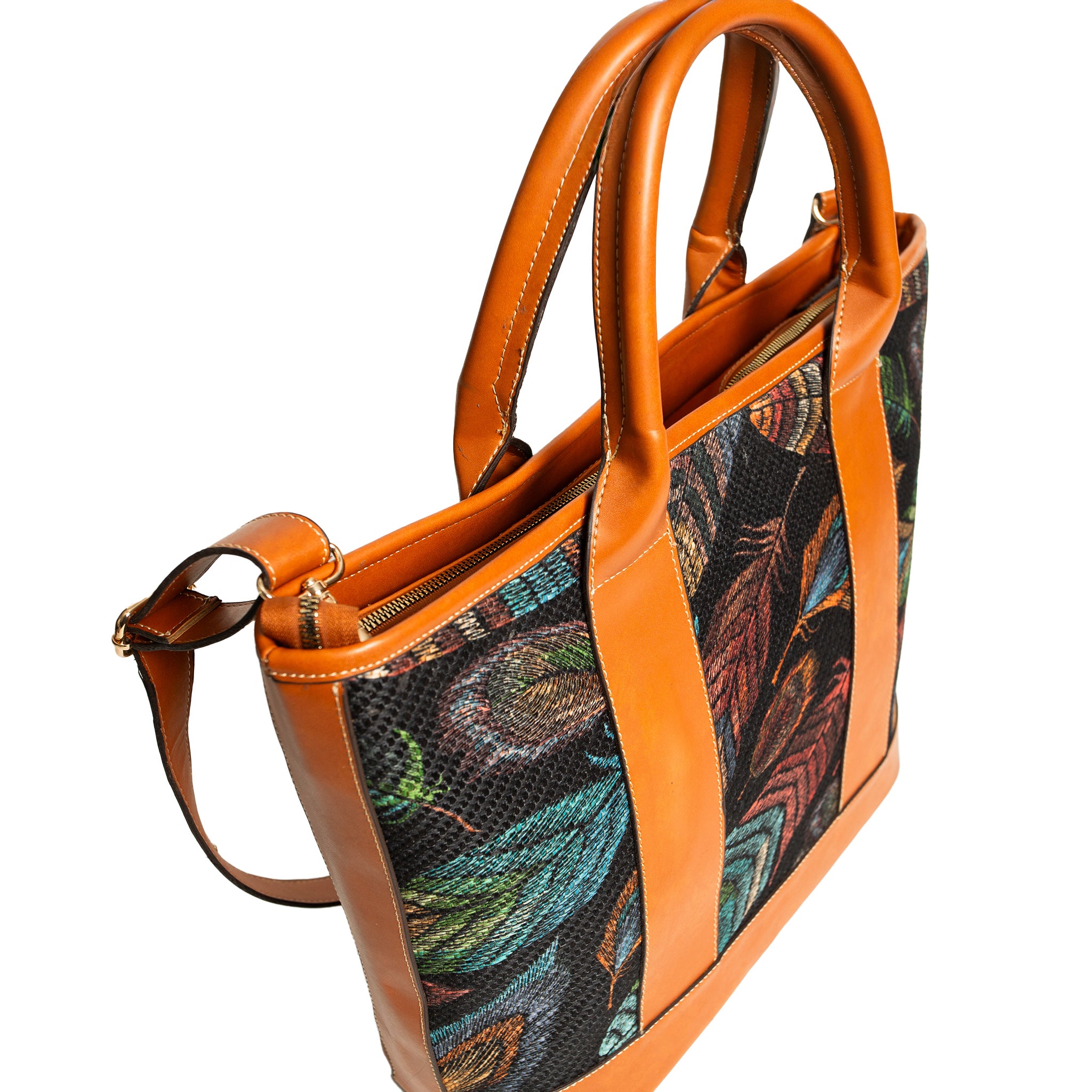 Holbox Tote Tan Feathers