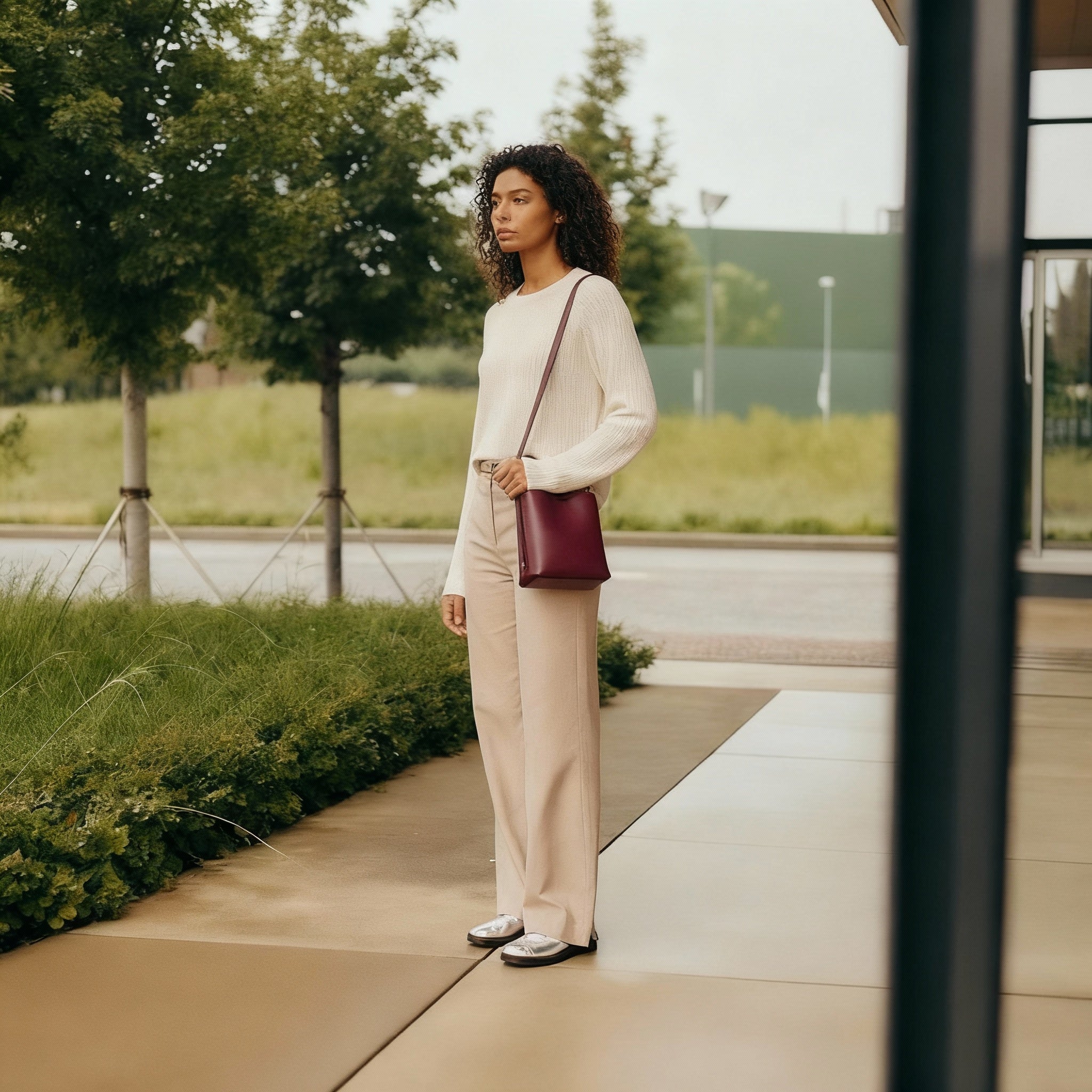 Marina Mini-Bucket Pebbled Leather