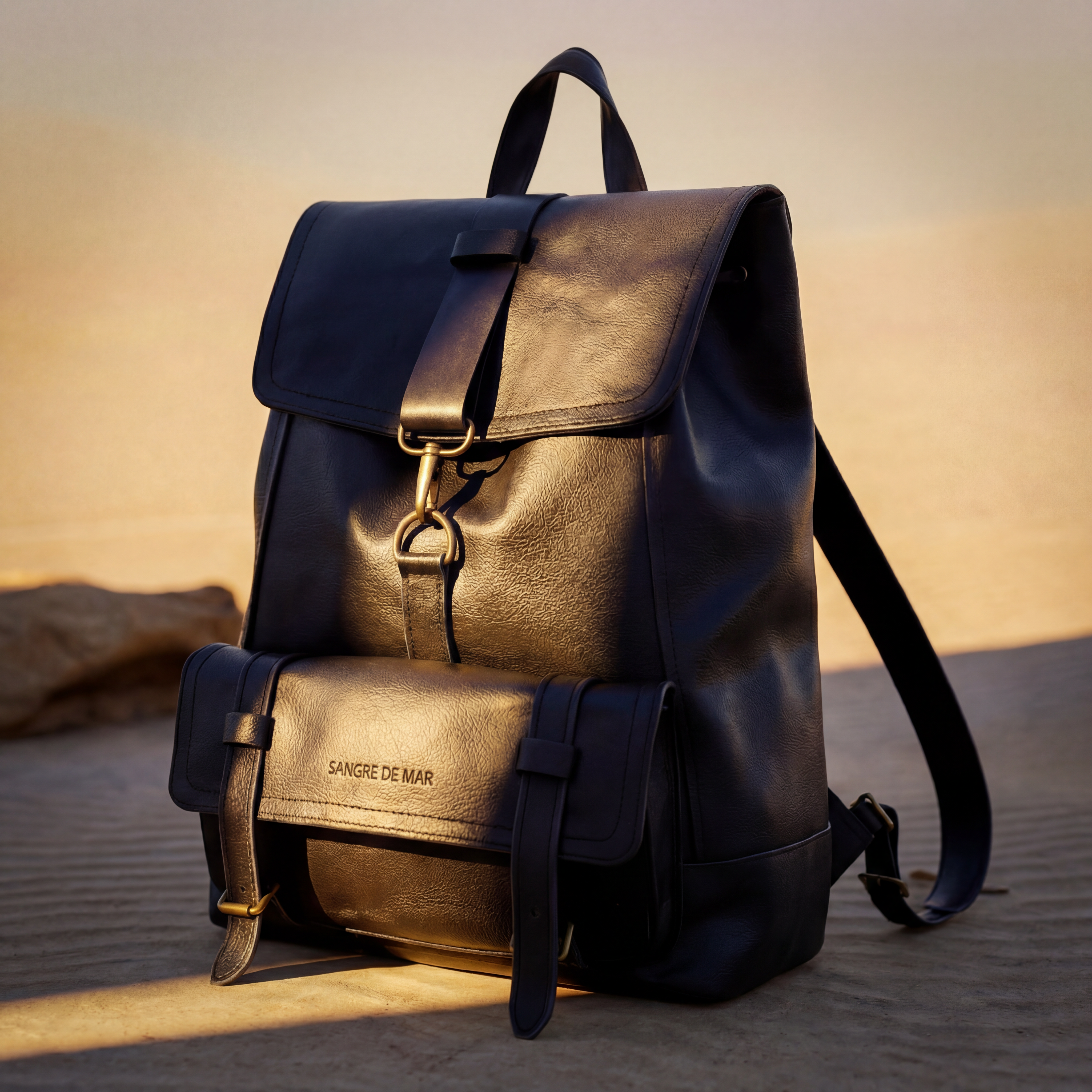 Mariner Leather Travel Backpack Black | Sangre de Mar