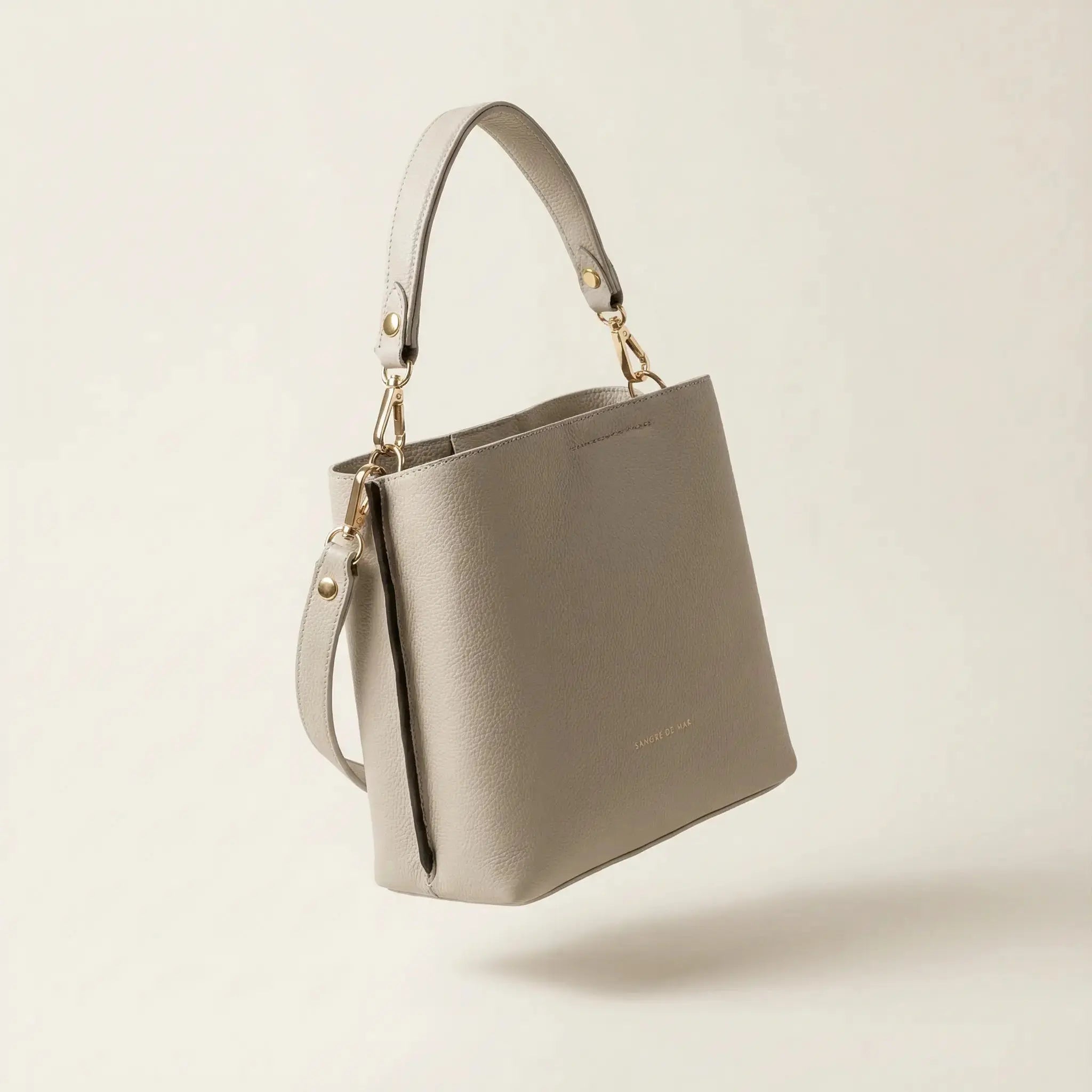 Marina Mini Bucket Leather Bag – Ice Sangre de Mar