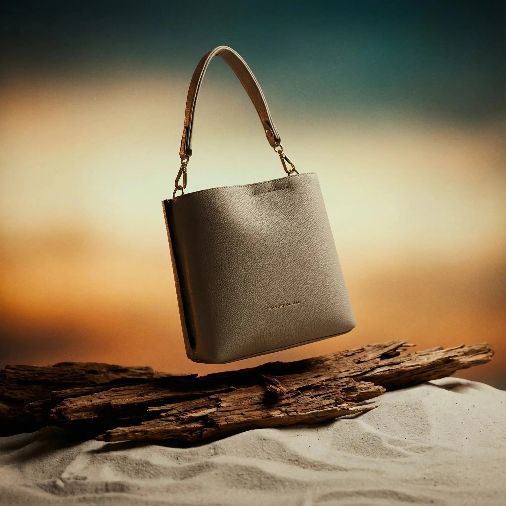 Marina Mini Bucket Leather Bag – Ice Sangre de Mar