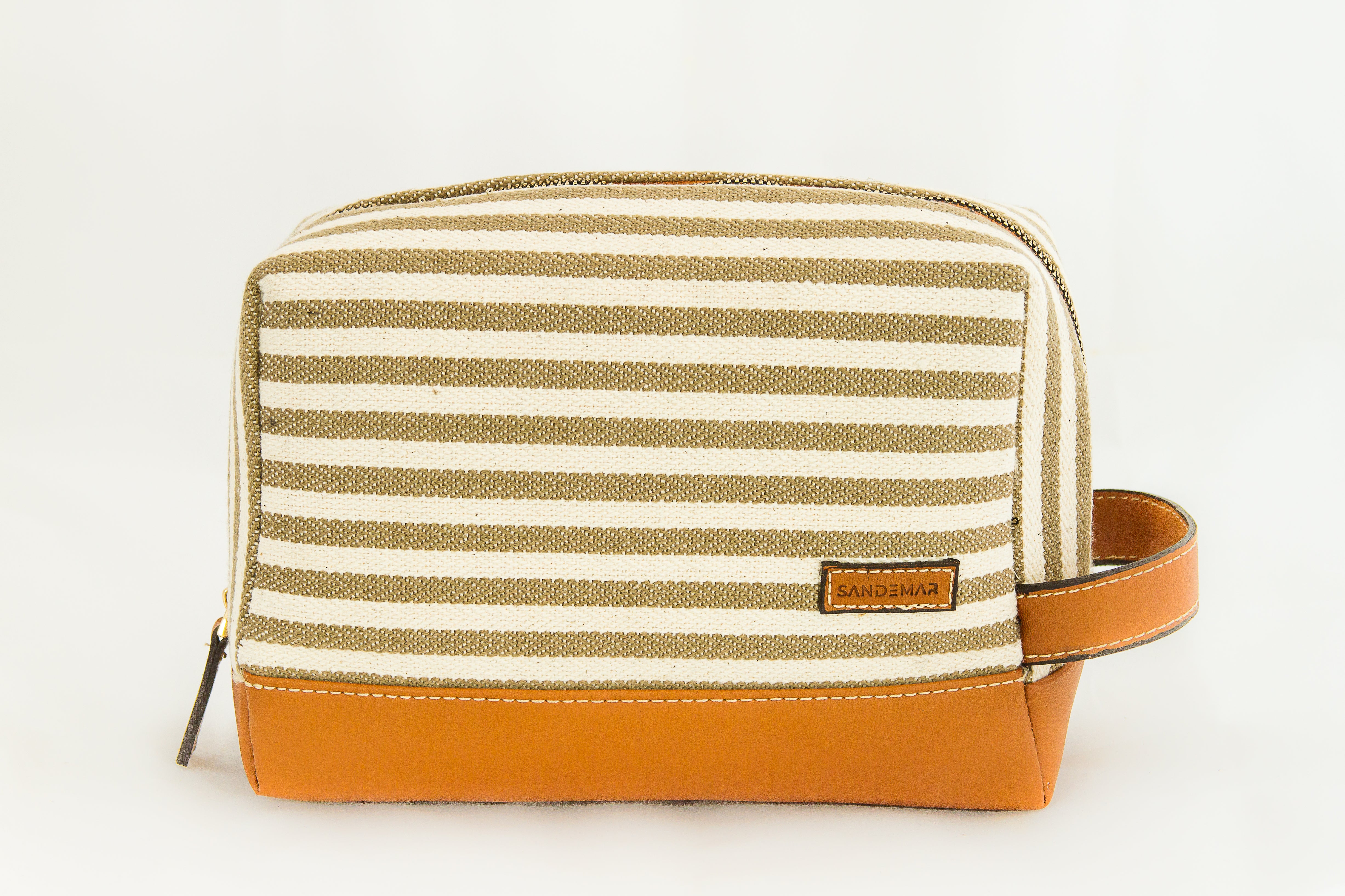 Striped Toiletry Bag