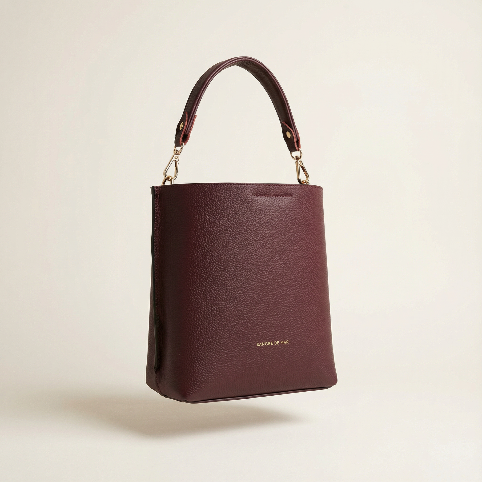 Marina Mini-Bucket Pebbled Leather