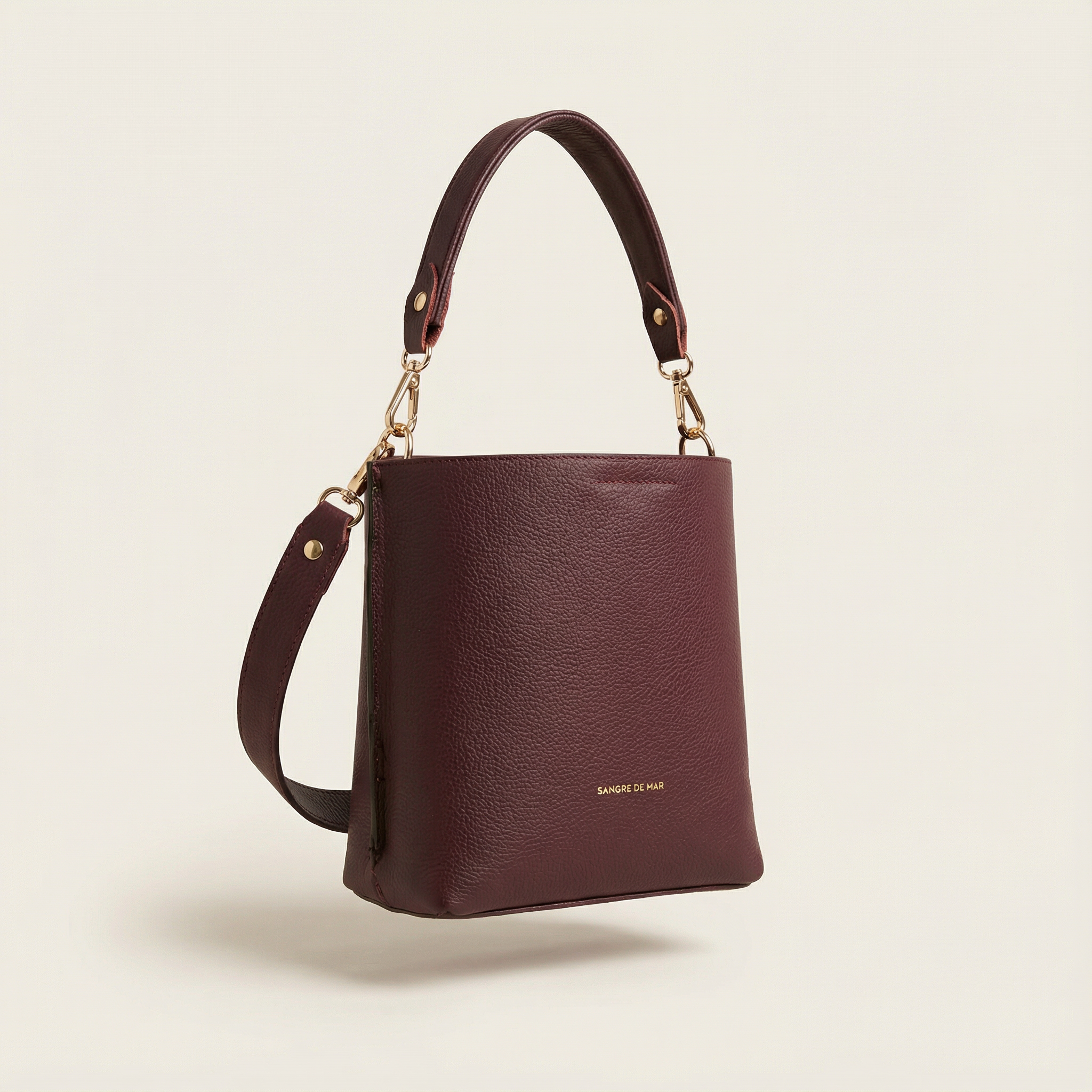 Marina Mini-Bucket Pebbled Leather